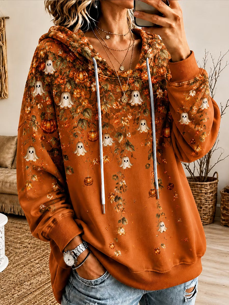 Women's Halloween Print Casual Regular Sweatshirt