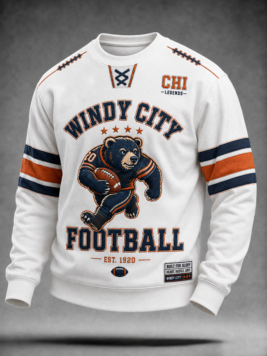 Men's Football Gameday Gift For Football Fans Crew Neck Sweatshirt