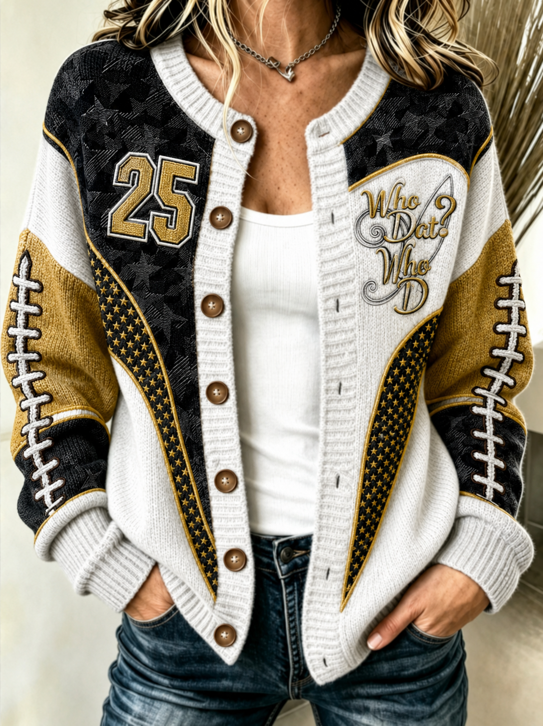 Women's Cardigan-Style Knit Jacket