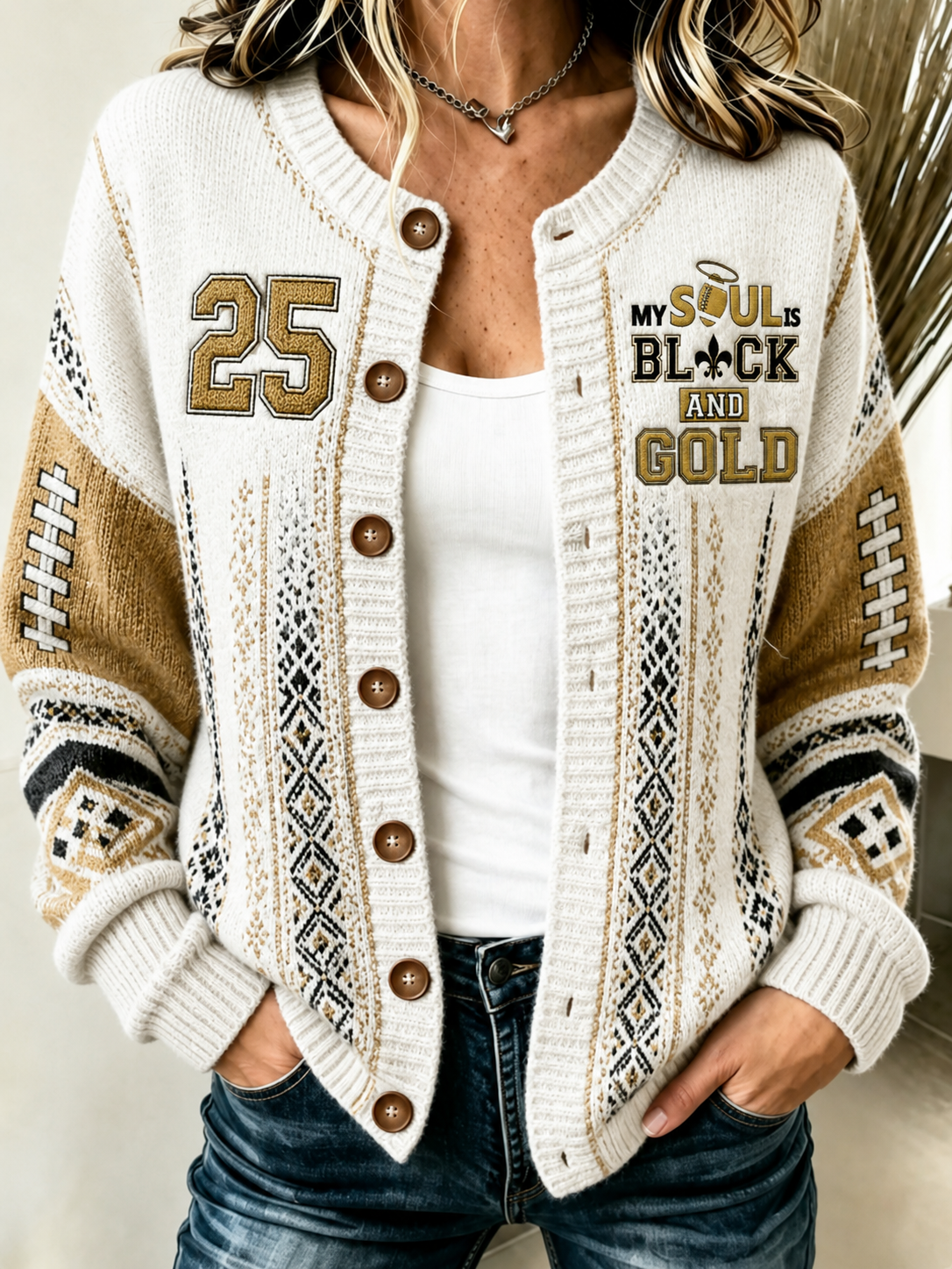 Women's Cardigan-Style Knit Jacket