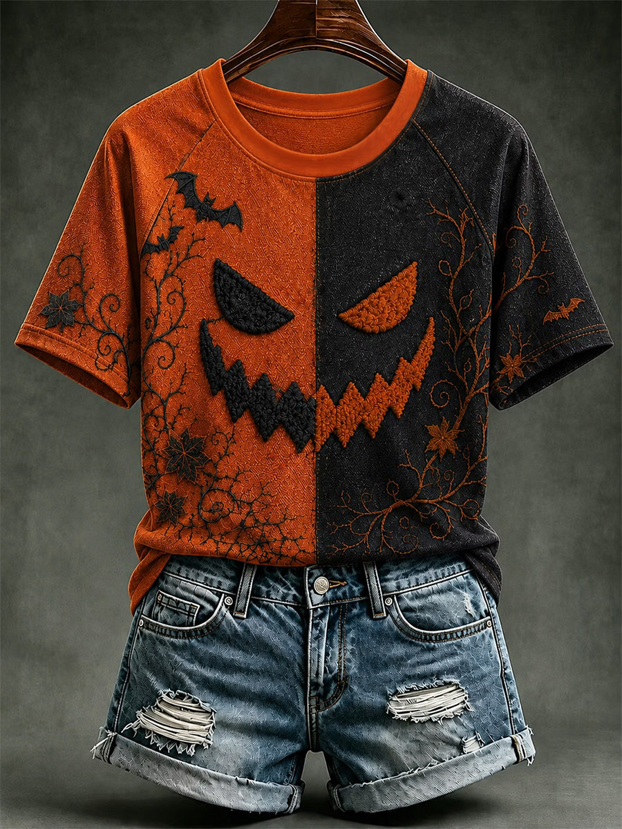 Women's Funny Halloween Print Tee