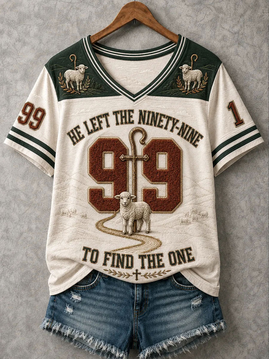 Women's HE LEFT THE NINETY‑NINE TO FIND THE ONE Short-sleeved T-shirt