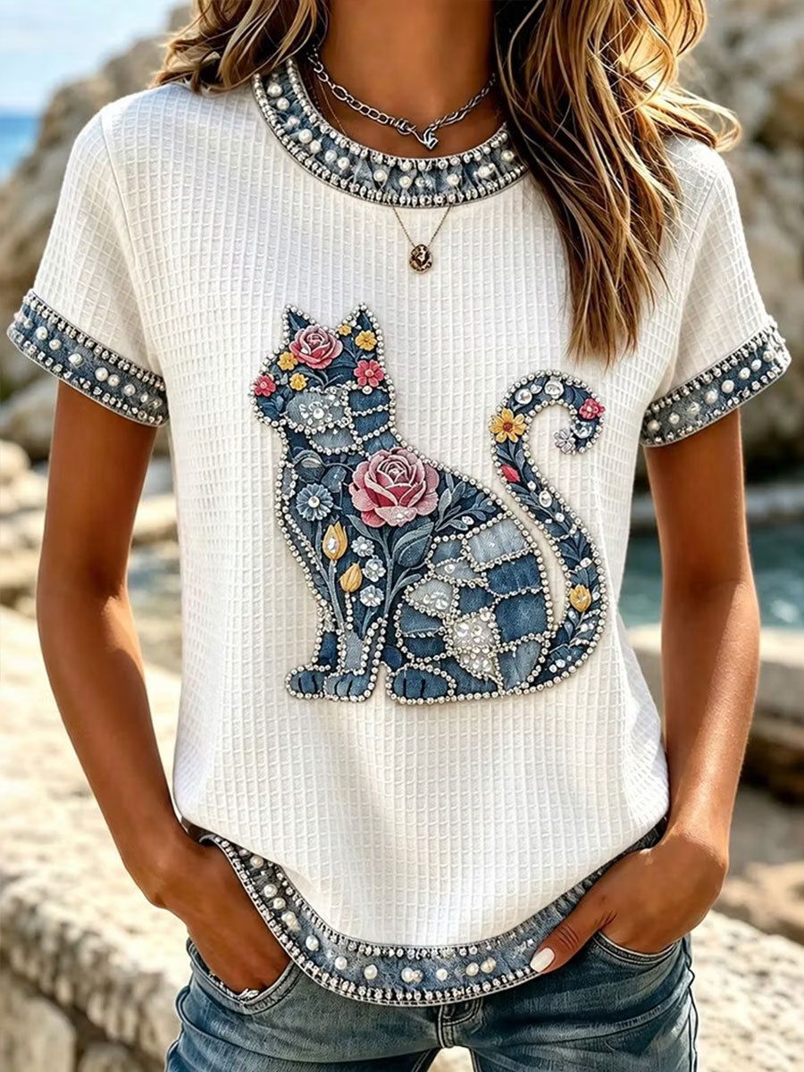 Women's Lovely Cat T-Shirt