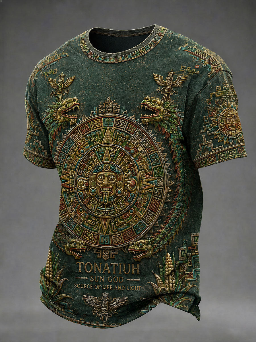 Men's Aztec Print Casual T-shirt