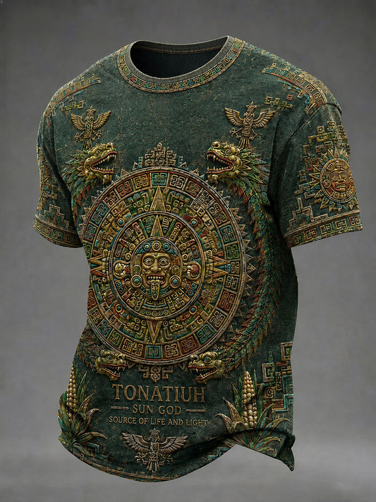 Men's Aztec Print Casual T-shirt