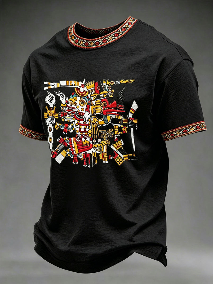 Men's Aztec Print Casual T-shirt