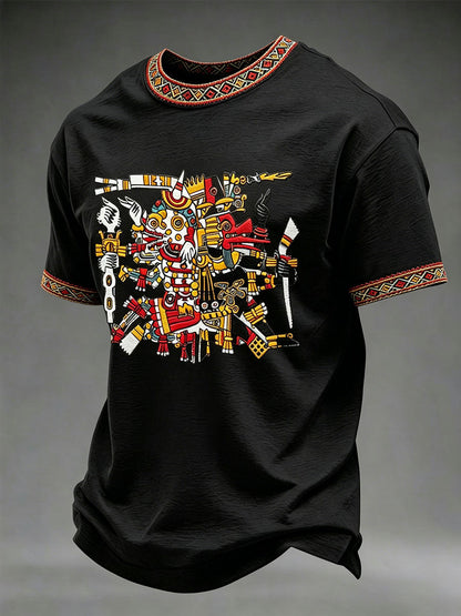 Men's Aztec Print Casual T-shirt