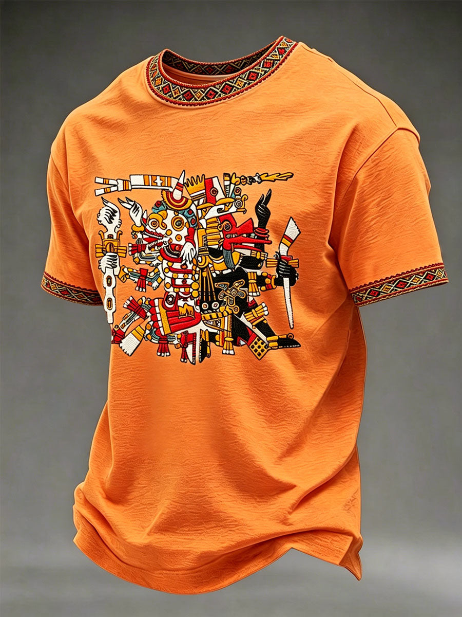 Men's Aztec Print Casual T-shirt