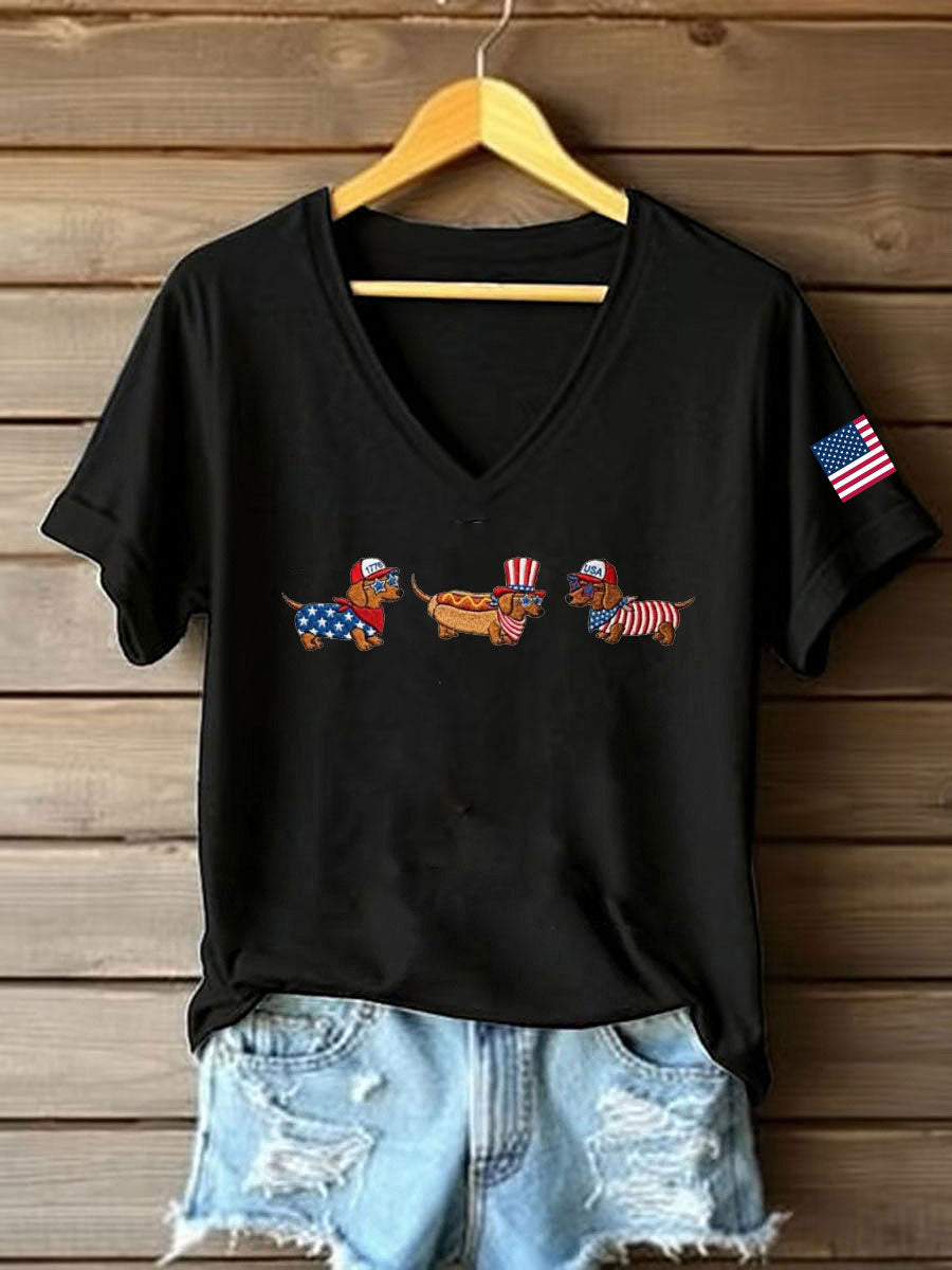 Women's USA 1776-2026 Printed Casual T-Shirt
