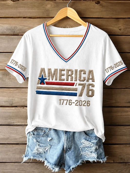Women's Independence Day Themed Printed T-shirt