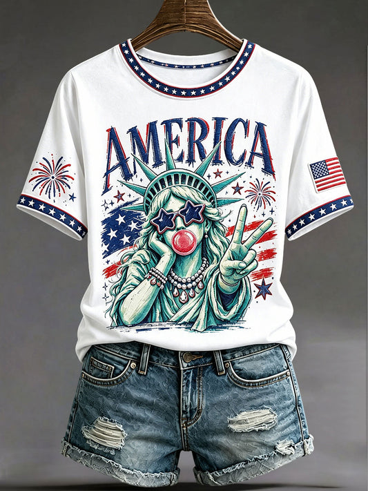 Women's America Fun Statue of Liberty T-Shirts