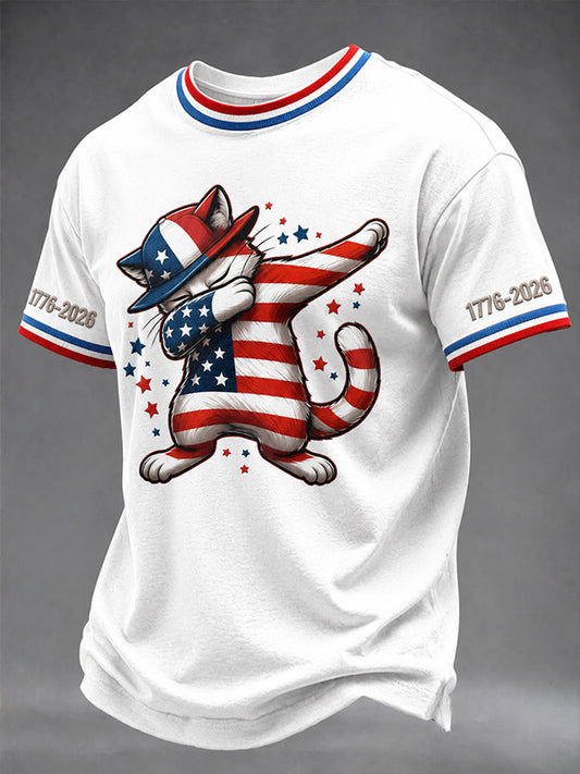 Men's Independence Day Themed Printed T-shirt