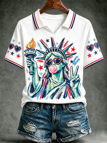 Women’s funny Statue of Liberty tops