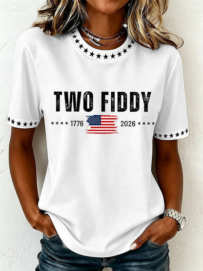 Women's Two Fiddy Print T-Shirt