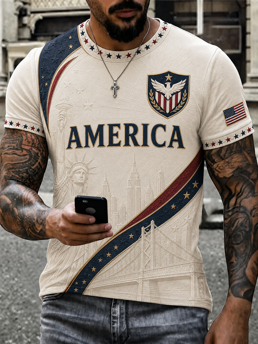 Men's Gift For Soccer Fans Print Casual Tee