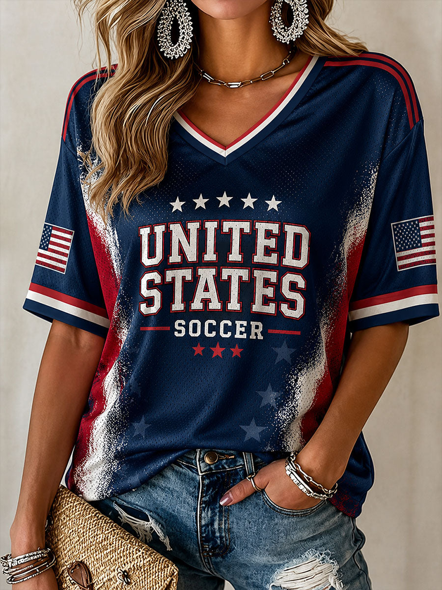 Women's USA Soccer Short-sleeved T-shirt