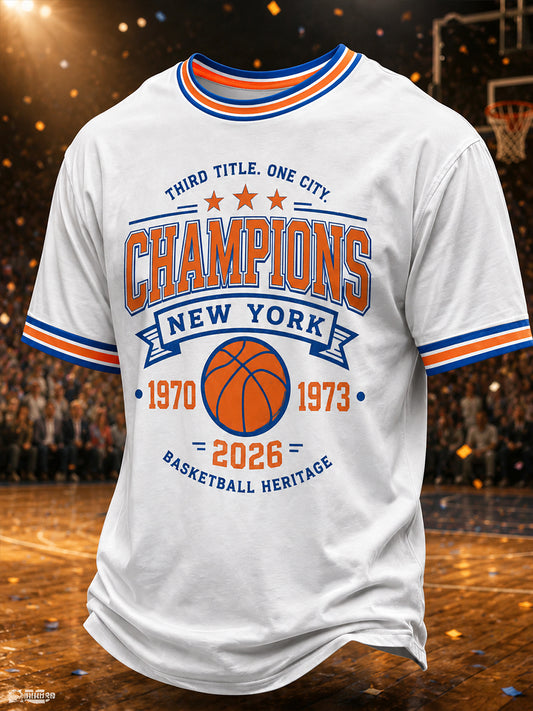 Men's New York 2026 Champions Print T-Shirt