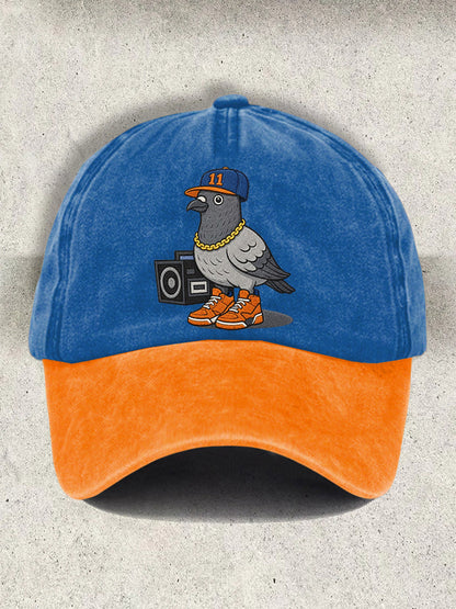 Unisex Basketball Pigeon Retro Cap
