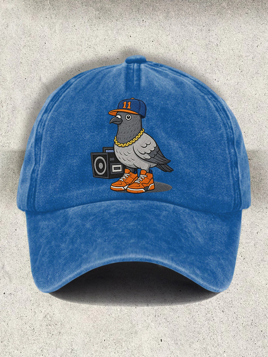 Unisex Basketball Pigeon Retro Cap