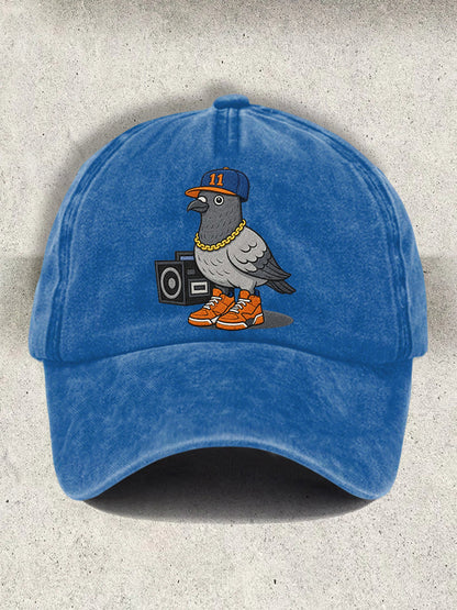 Unisex Basketball Pigeon Retro Cap