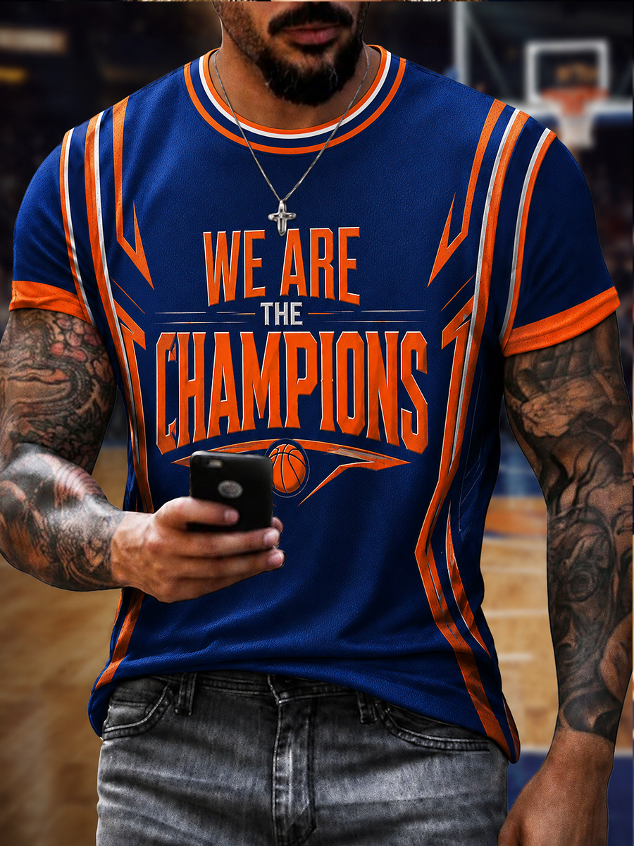 Men's WE ARE THE CHAMPIONS short sleeves t-shirt