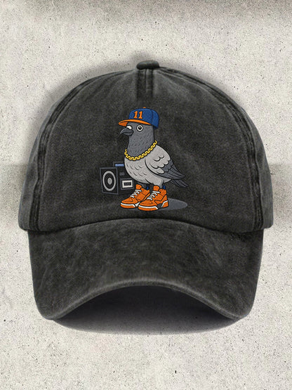 Unisex Basketball Pigeon Retro Cap