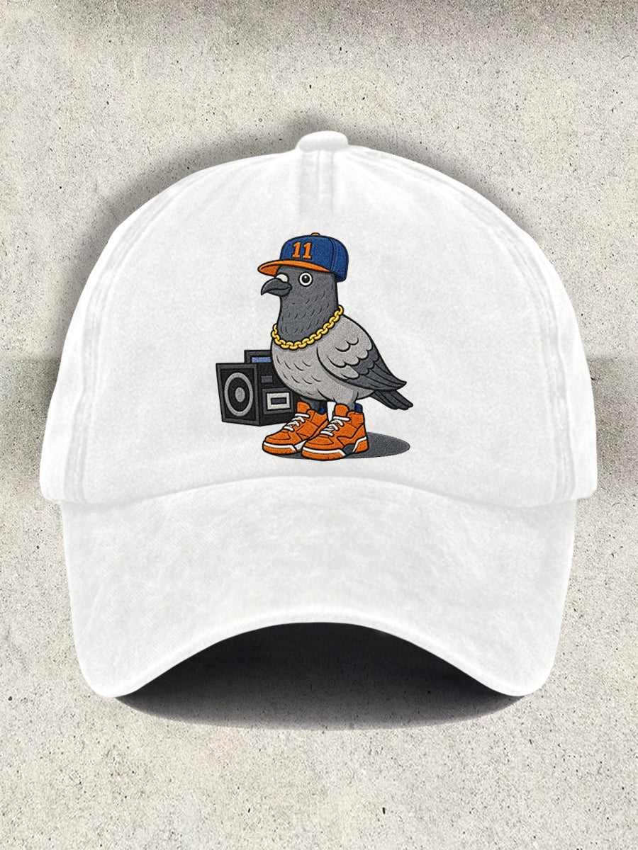 Unisex Basketball Pigeon Retro Cap