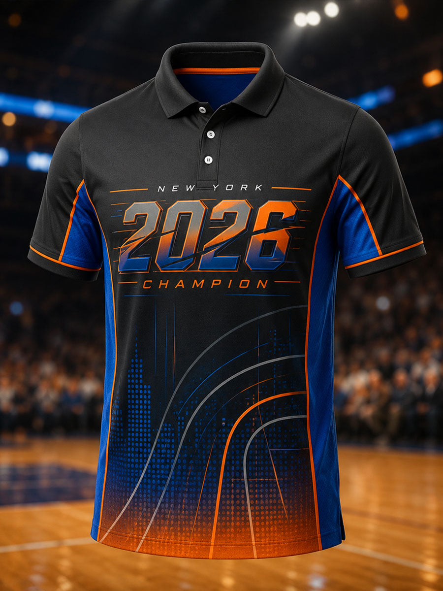 Men's New York 2026 Champion Classic Sport Polo Shirt