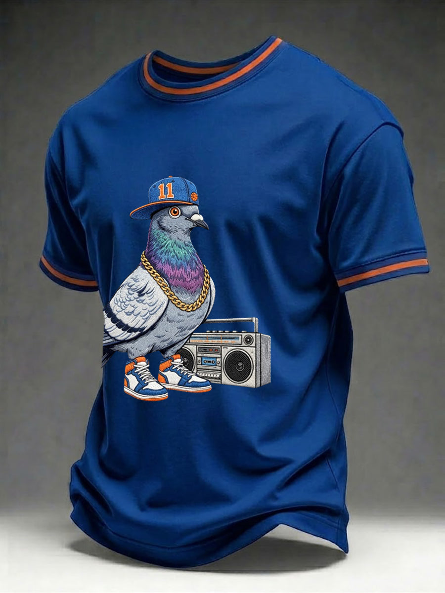 Men's Basketball Pigeon Print T-shirt