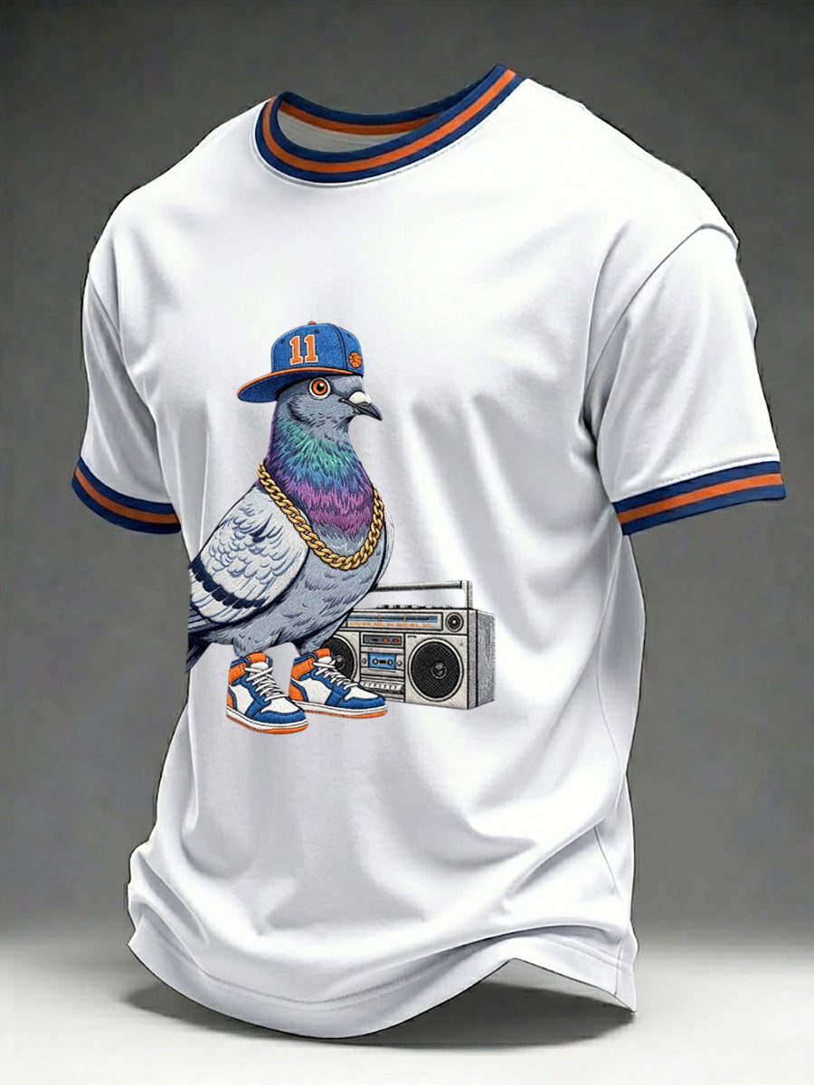 Men's Basketball Pigeon Print T-shirt