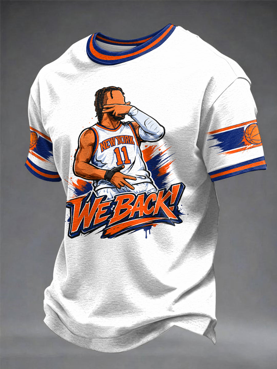 Men's Basketball Fans Printed T-shirt