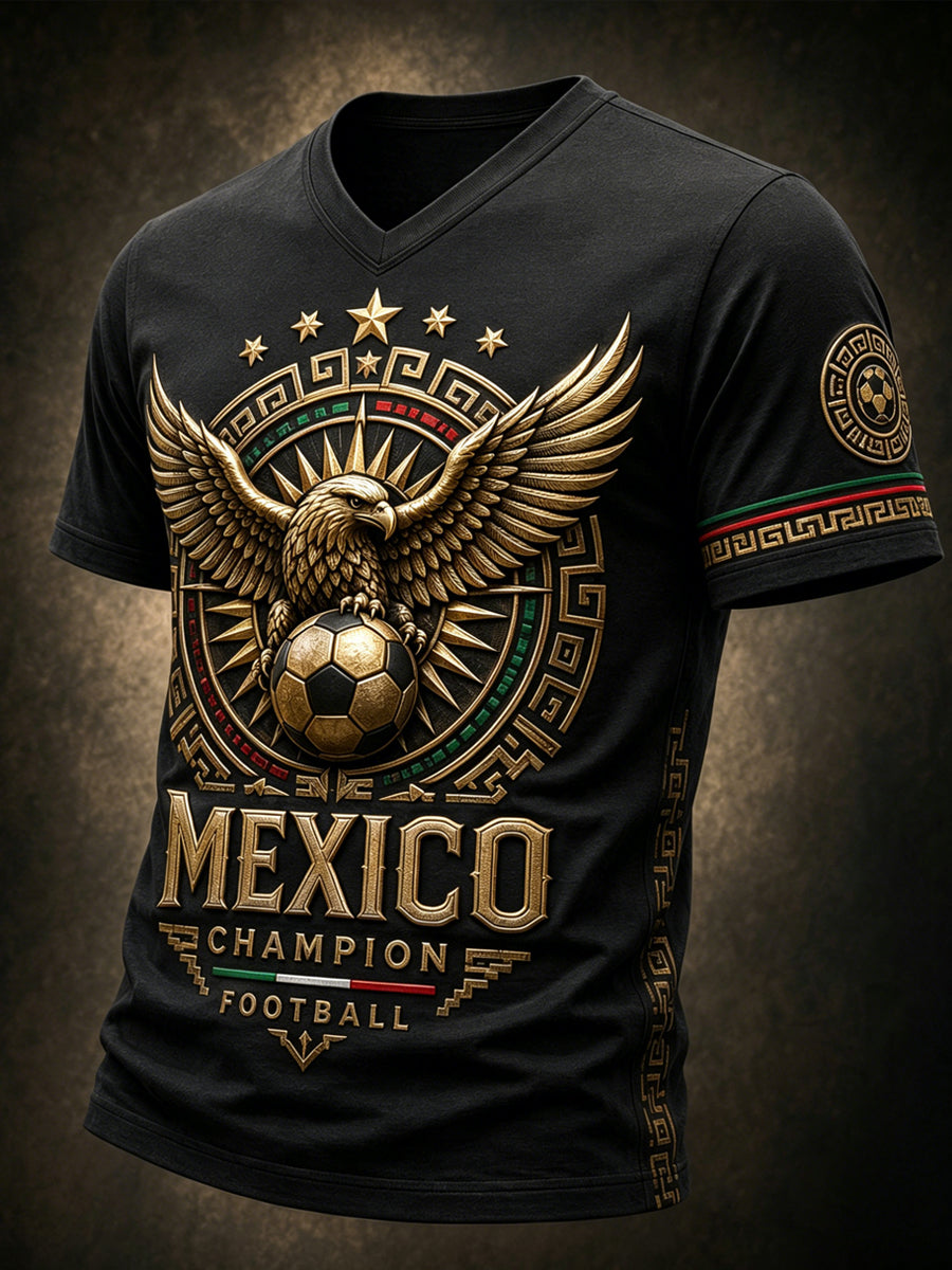 Men's Mexican Football Match Cheering Element Art Print T-Shirt
