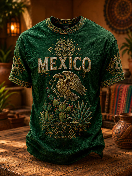 Men's Mexico Print Casual Tee