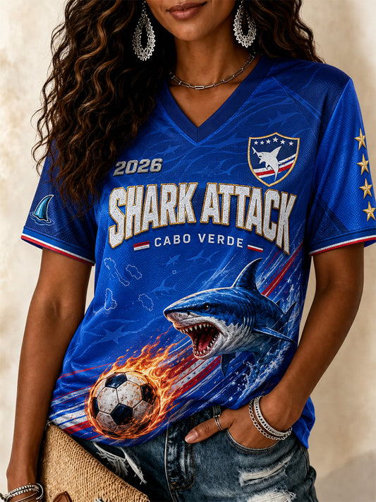 Women's Cape Verde Football V-Neck T-Shirt