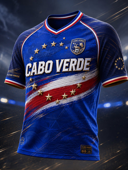 Men's Cape Verde Football  V-neck T-shirt