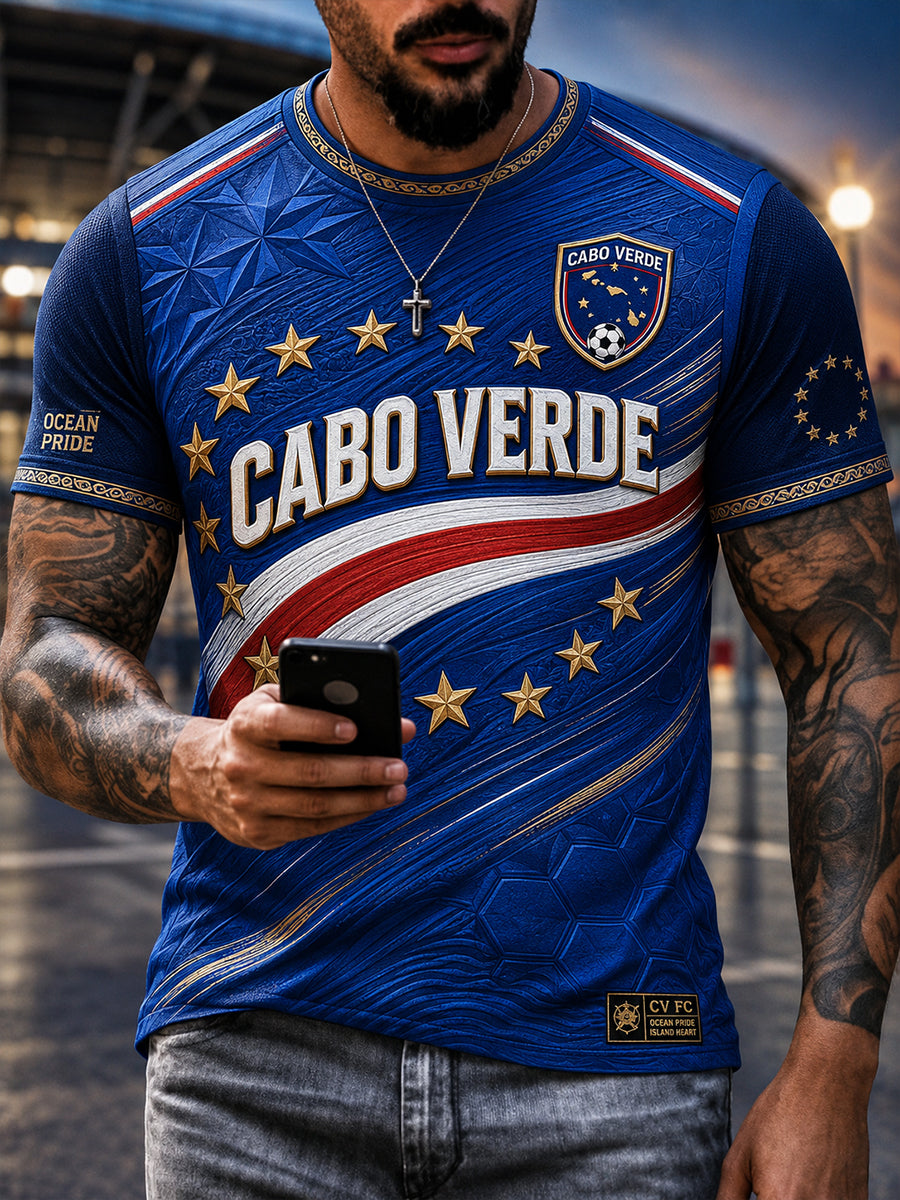 Men's Cape Verde Football Short Sleeves T-Shirt