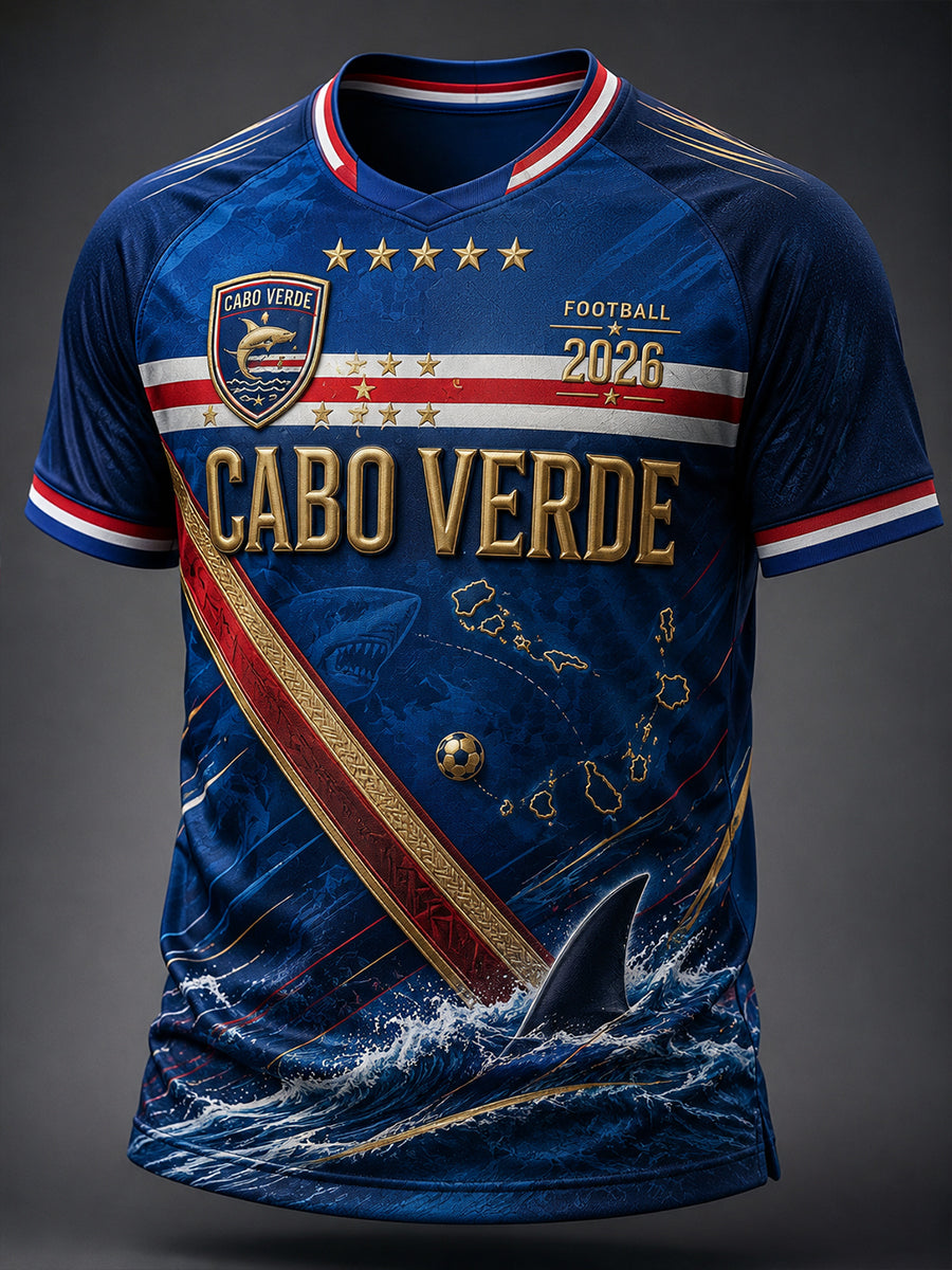 Men's Cape Verde Football V-neck T-shirt