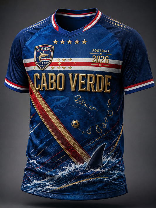 Men's Cape Verde Football V-neck T-shirt