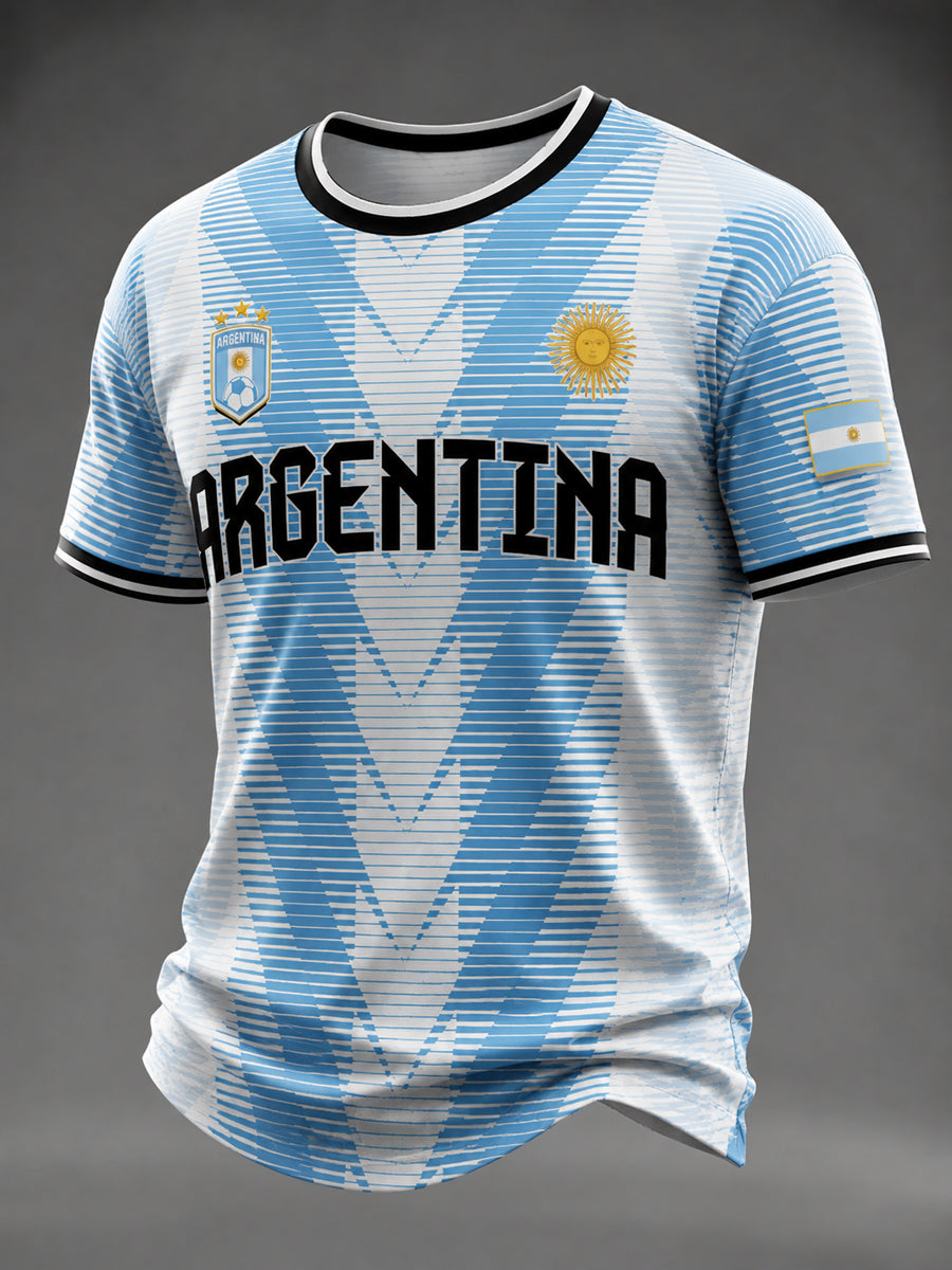 Men's Argentina Football Printed T-shirt
