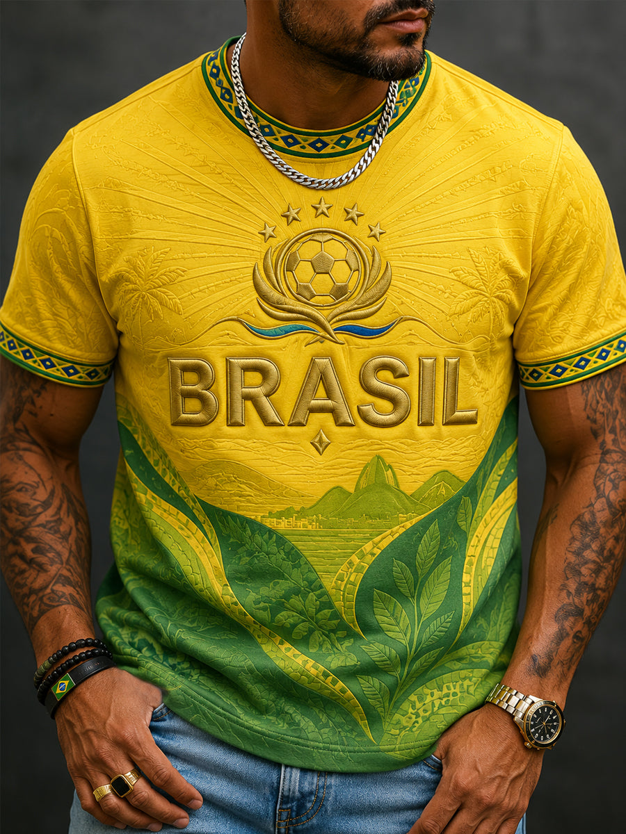 Men's Brasil Print Casual Tee