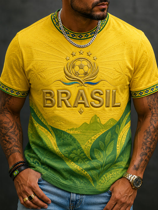 Men's Brasil Print Casual Tee
