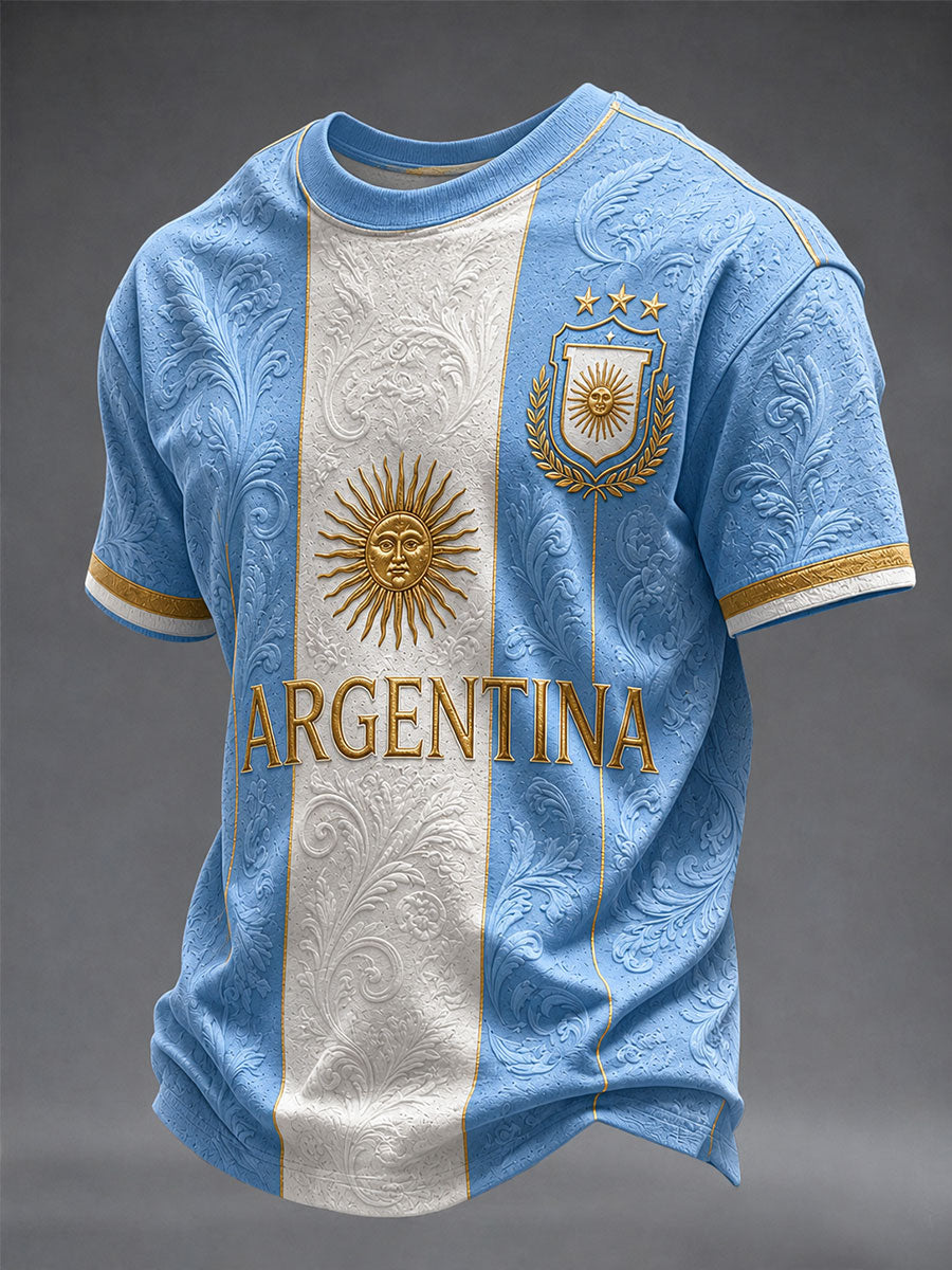 Men's Argentine Football Short Sleeves T-shirt