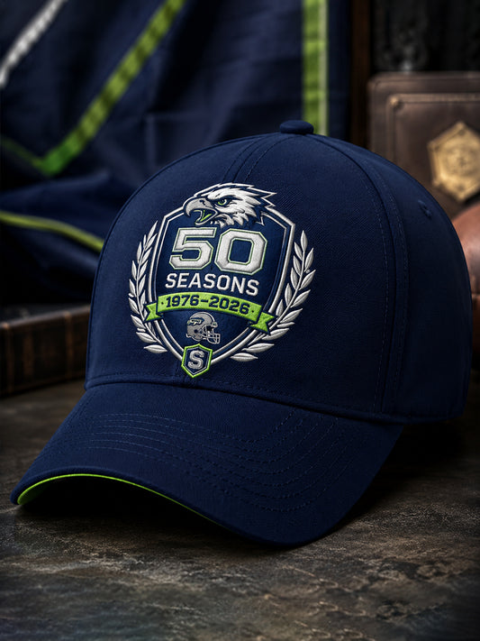 Unisex Seattle Seahawks 50th Anniversary Art Print Hat
