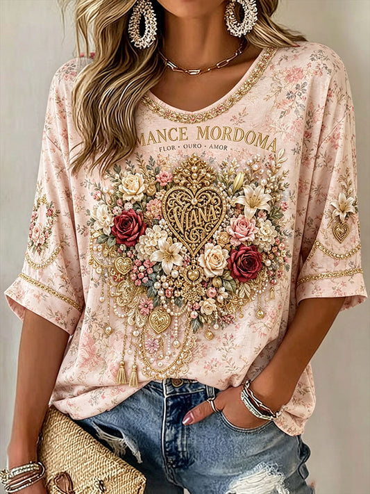 Women's Festas d'Agonia Portugal Art Printed Linen Tops