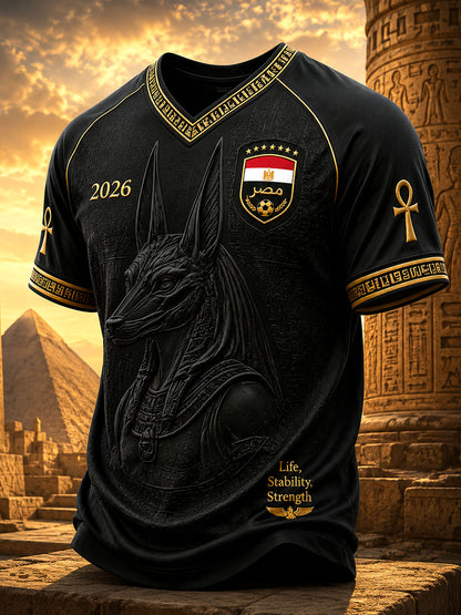 Men's 2026 Egypt Football V-Neck T-Shirts