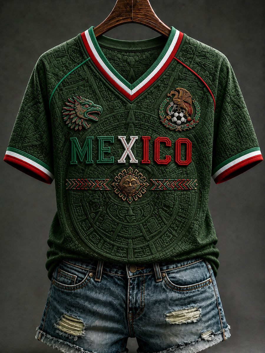 Women's Mexico Soccer Fan Graphic Casual T-Shirt