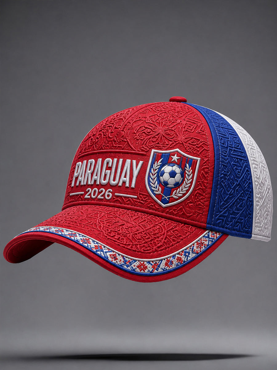 Unisex Paraguay Football Fan Gift Art Print  Hat
