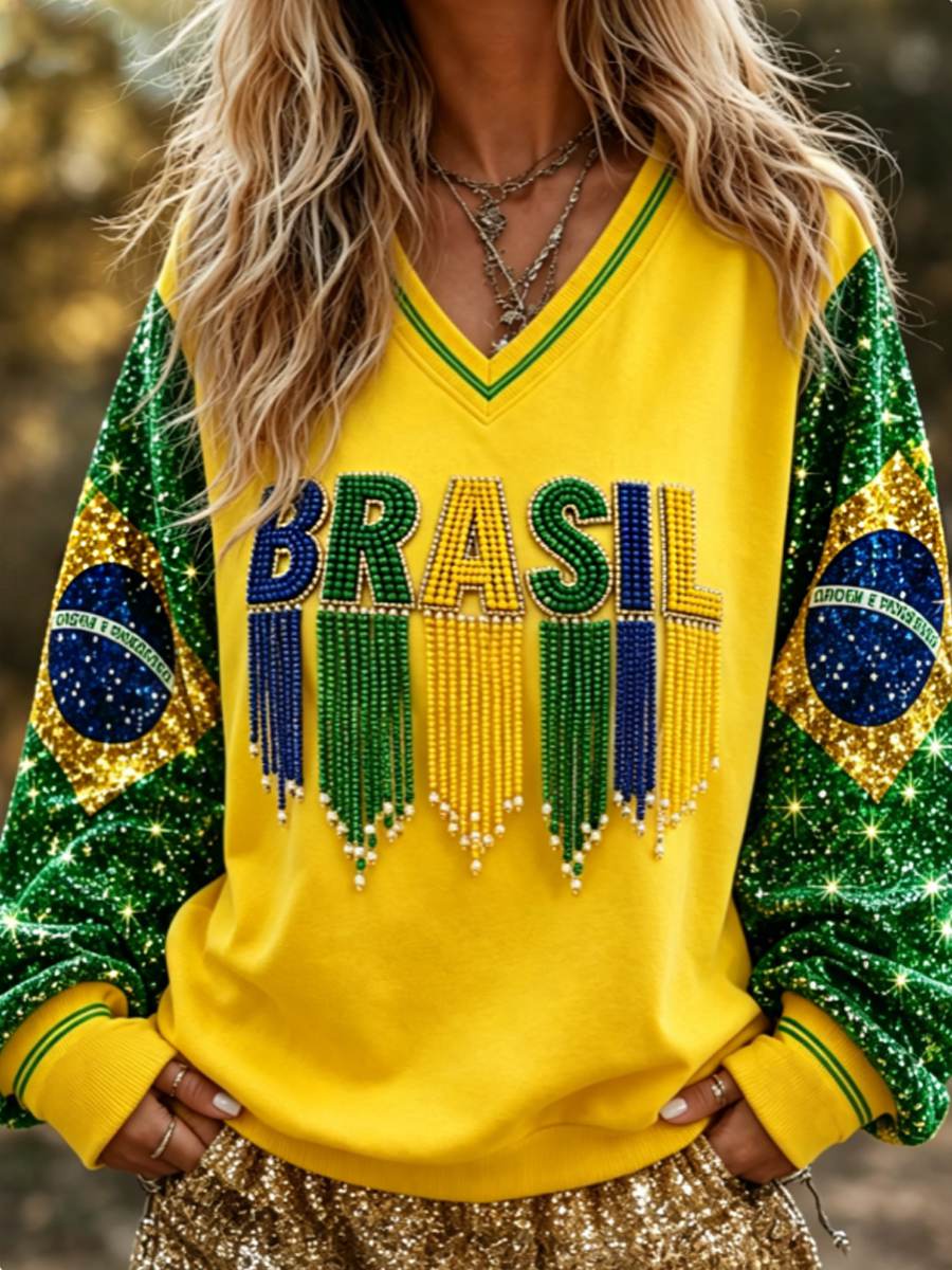 Women's V-Neck Sweatshirt