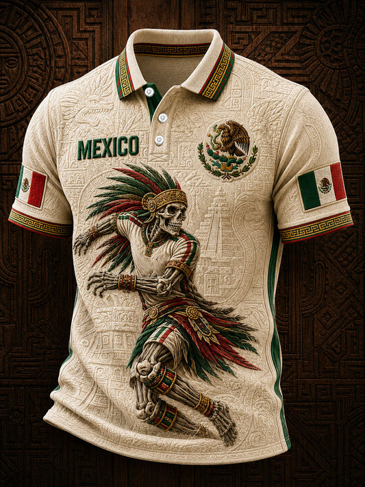 Men's Mexico Mexican Independence Day Art Printed Casual Tops