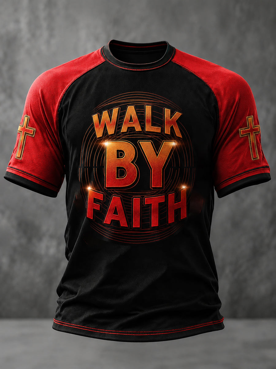 Men's Faith Printed Casual short sleeves t-shirt